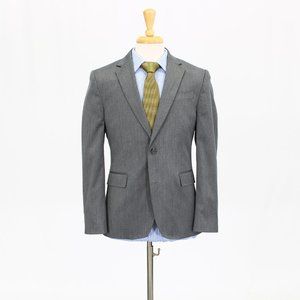 J. Ferrar 38S Gray Solid 2-Button Sport Coat Blazer Jacket B579